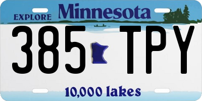 MN license plate 385TPY