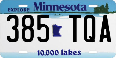 MN license plate 385TQA