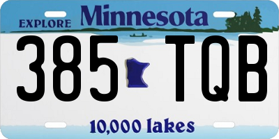 MN license plate 385TQB