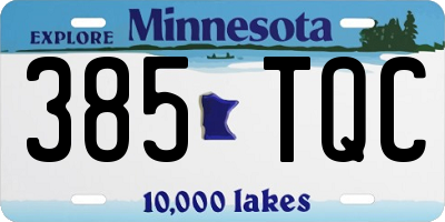 MN license plate 385TQC