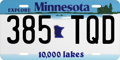 MN license plate 385TQD