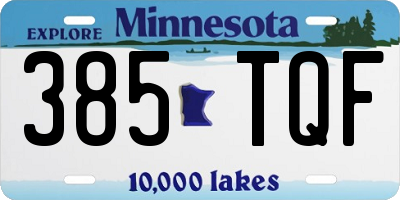 MN license plate 385TQF
