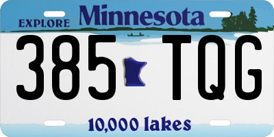 MN license plate 385TQG