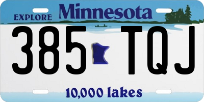 MN license plate 385TQJ