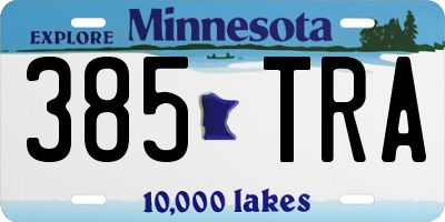 MN license plate 385TRA