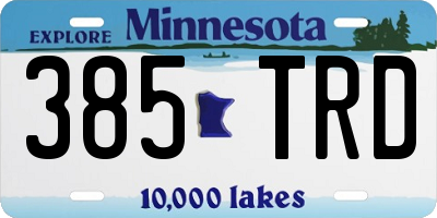 MN license plate 385TRD