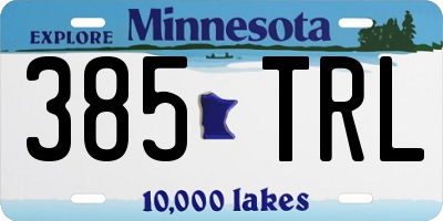 MN license plate 385TRL