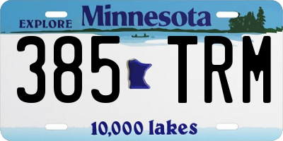 MN license plate 385TRM