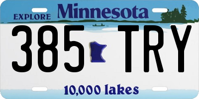 MN license plate 385TRY