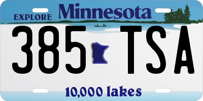 MN license plate 385TSA