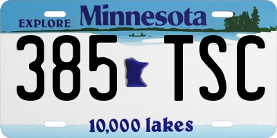 MN license plate 385TSC