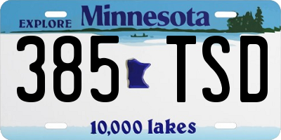MN license plate 385TSD