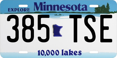 MN license plate 385TSE