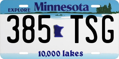 MN license plate 385TSG
