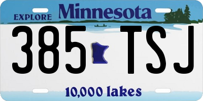 MN license plate 385TSJ