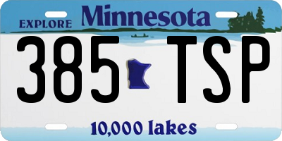 MN license plate 385TSP