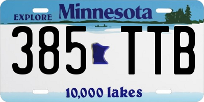 MN license plate 385TTB