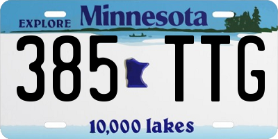 MN license plate 385TTG