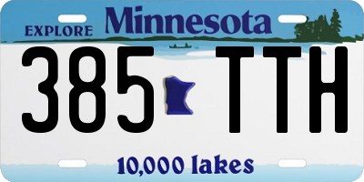 MN license plate 385TTH