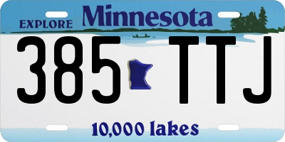 MN license plate 385TTJ