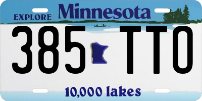 MN license plate 385TTO