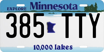 MN license plate 385TTY