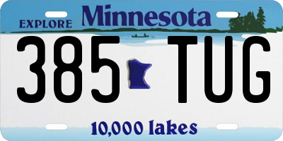 MN license plate 385TUG