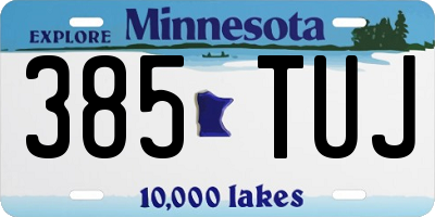 MN license plate 385TUJ