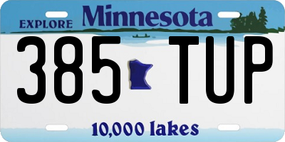 MN license plate 385TUP