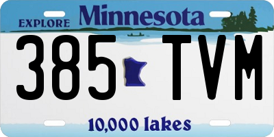 MN license plate 385TVM