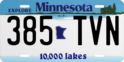 MN license plate 385TVN