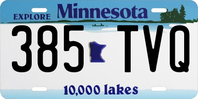 MN license plate 385TVQ