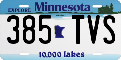 MN license plate 385TVS