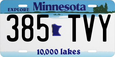 MN license plate 385TVY