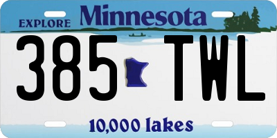 MN license plate 385TWL