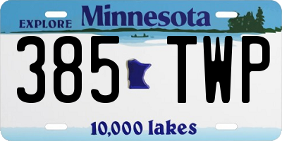 MN license plate 385TWP