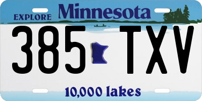 MN license plate 385TXV