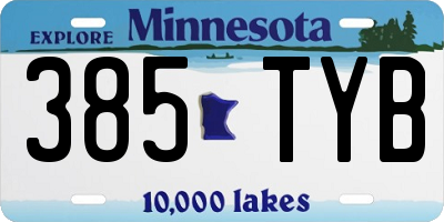 MN license plate 385TYB