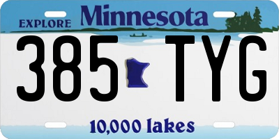 MN license plate 385TYG