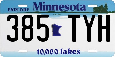 MN license plate 385TYH