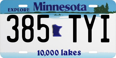 MN license plate 385TYI