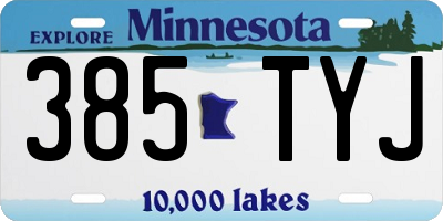 MN license plate 385TYJ
