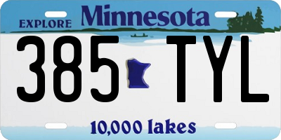 MN license plate 385TYL