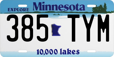 MN license plate 385TYM