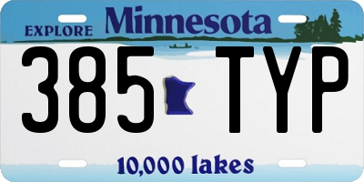 MN license plate 385TYP