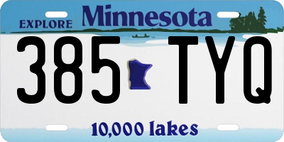 MN license plate 385TYQ