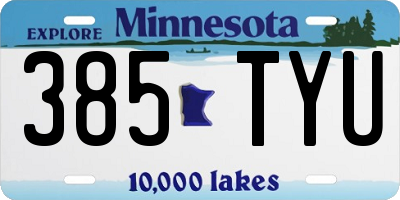 MN license plate 385TYU