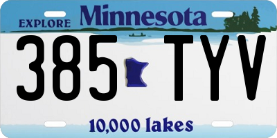 MN license plate 385TYV