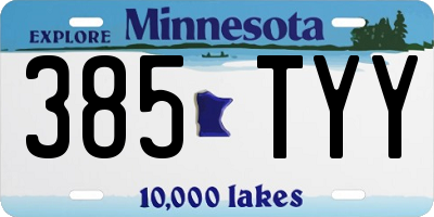 MN license plate 385TYY
