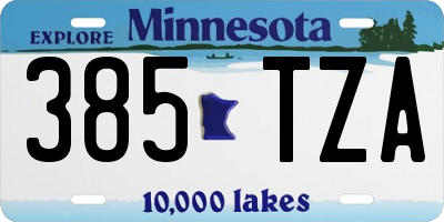 MN license plate 385TZA